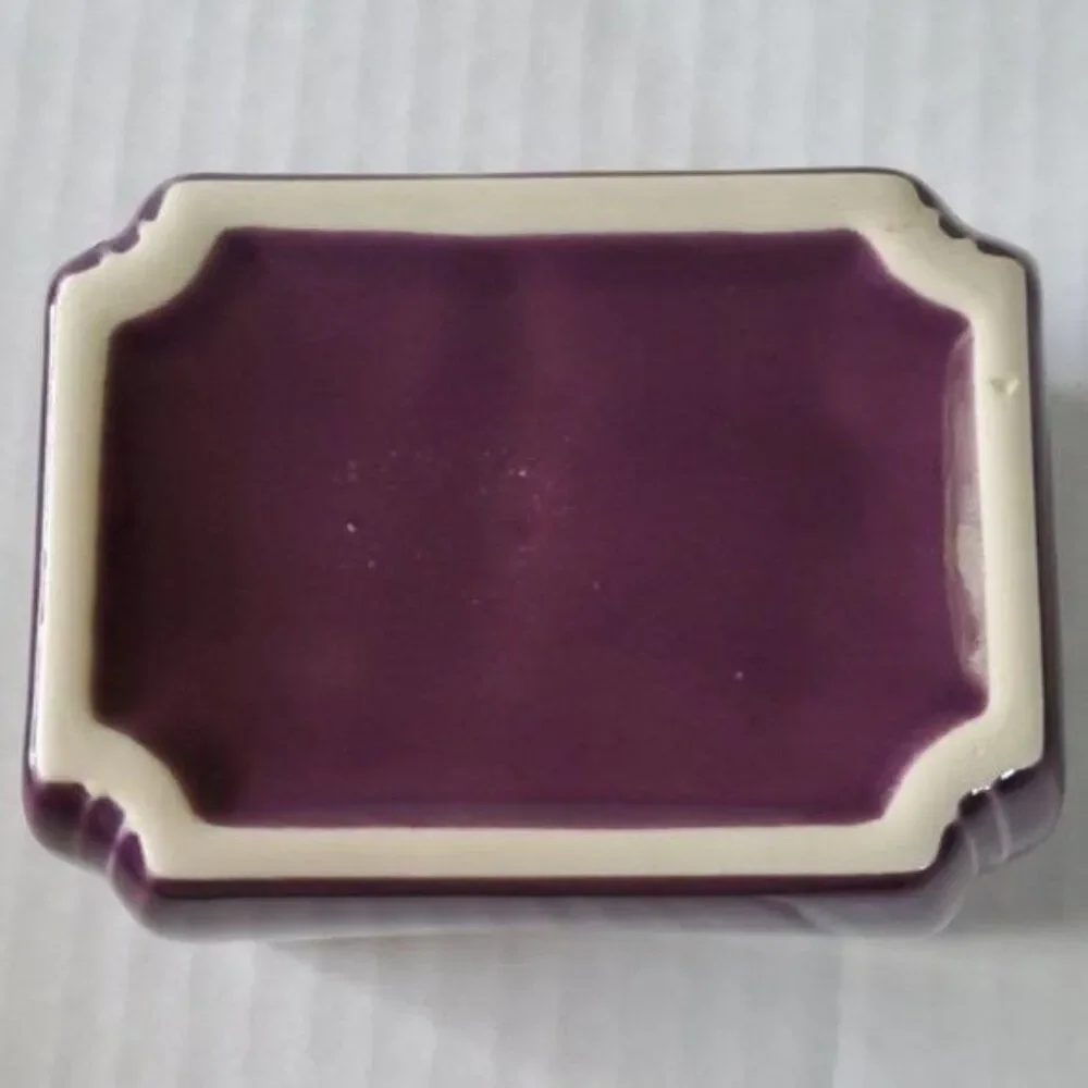 Fiestaware Fiesta Sugar Packet Sweetener Caddy Organizer Cards Ceramic Mulberry